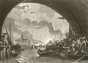 ロンドンの大火 作： Philippe Jacques de Loutherbourg