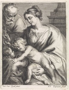 ヨハネと聖家族 作： Philippe Joseph Tassaert