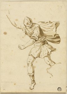 走るローマ戦士、右手で上を指す 作： Philippe Louis Parizeau