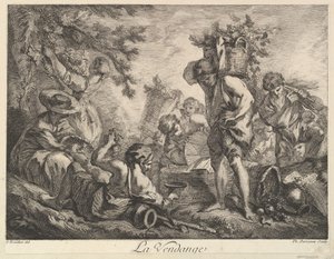 ブドウの収穫。 作： Philippe Louis Parizeau