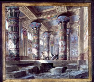 ジュゼッペヴェルディによるオペラアイーダのフィリップシャペロンの舞台美術 作： Philippe Marie Chaperon