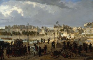 大司教橋の暴動 1849年（油彩・カンヴァス） 作： Philippe Marie Chaperon