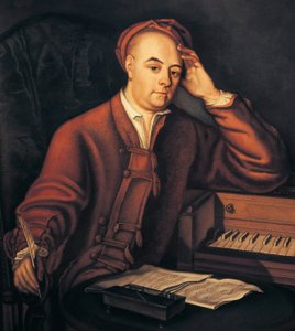 ジョージ・フリデリック・ヘンデル（1685-1759）ドイツ・イギリスの音楽家 フィリップ・メルシエによる絵画（1725年頃）（油彩・キャンバス