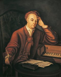 ドイツ、ザクセン・アンハルト州、ハレ、ドイツの作曲家Georg Friedrich Handel (1685 - 1759)のポートレート