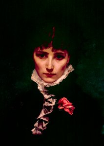 コメディアンのサラ・ヘンリエット・バーナードの肖像、サラ・ベルナール (1844-1923) の詳細。 Philippe Parrot (1831-1894) の絵画 19 世紀のパリ、フランスの喜劇 作： Philippe Parrot