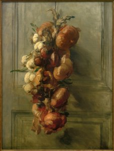 玉ねぎのある静物 作： Philippe Rousseau
