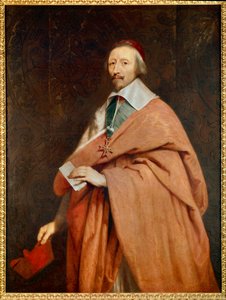 リシュリュー枢機卿アルマン・ジャン・デュ・プレシ（1585-1642）：フィリップ・ドゥ・シャンペイン（1602-1674）の工房による肖像画