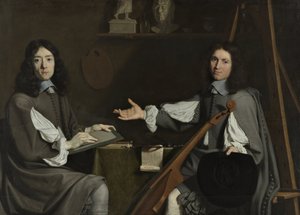 両方のアーティストの二重の肖像、1654 作： Philippe de Champaigne