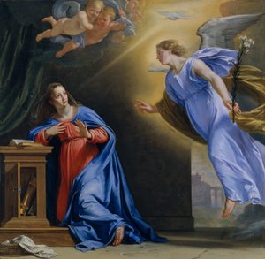 受胎告知、ca。 1644。 作： Philippe de Champaigne