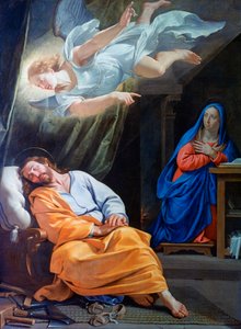 セントジョセフの夢、c1636 作： Philippe de Champaigne