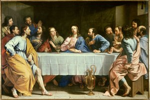 最後の晩餐」。フィリップ・ド・シャンパーニュ（1602-1674）の作品。 作： Philippe de Champaigne