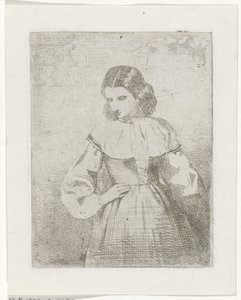 若い女性の肖像画 作： Philippus Anthonius Alexander Kanne