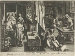 梅毒に対する薬 作： Philips Galle (attributed to workshop of)