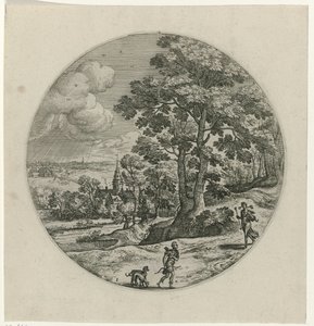 Procris schenkt Cephalus een magische pijl Cephalus en Procris (シリーズタイトル) 作： Philips Galle (attributed to workshop of)