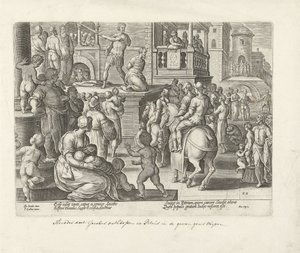 ジェームズ大王の斬首 使徒たちの行為（シリーズタイトル） Acta Apostolorum (シリーズタイトル) 作： Philips Galle (possibly)