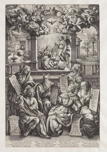 6人の預言者とマリアへの受胎告知 作： Philips Galle (workshop of)