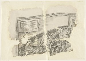 セベスの風景の版画の左上隅 Tabula Cebetis Carta Vitae (オブジェクトのタイトル)