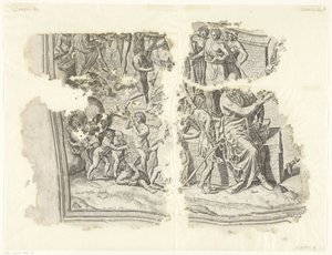 セベスの風景の版画の左下隅 Tabula Cebetis Carta Vitae (原題)