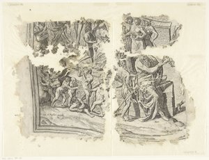 セベスの風景の版画の左下隅 Tabula Cebetis Carta Vitae (原題)