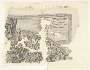 Cebes シーンのプリントの右上隅 Tabula Cebetis Carta Vitae (オブジェクトのタイトル)