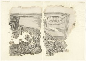 Cebes シーンのプリントの右上隅 Tabula Cebetis Carta Vitae (オブジェクトのタイトル)