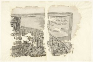 Cebes シーンのプリントの右上隅 Tabula Cebetis Carta Vitae (オブジェクトのタイトル)