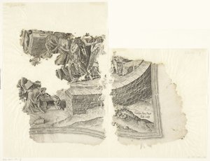 Cebes シーンのプリントの右下隅 Tabula Cebetis Carta Vitae (原題) 作： Philips Galle