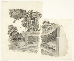 Cebes シーンのプリントの右下隅 Tabula Cebetis Carta Vitae (原題) 作： Philips Galle