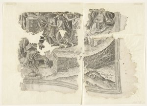 Cebes シーンのプリントの右下隅 Tabula Cebetis Carta Vitae (原題) 作： Philips Galle