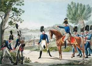 ナポレオン戦争後の新しい帝国ロイヤル・オーストリア・ポントニア軍、1820年頃（カラーリトグラフ） 作： Phillip von (after) Stubenrauch