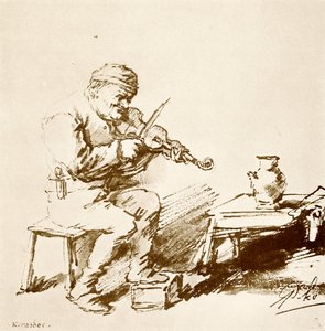 村のバイオリニスト 作： Phillips de Koninck