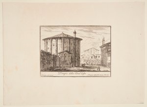 デンマーク語: ヴェスタ神殿 1.フォルトゥナ・ヴィリレ神殿 作： PhilothéeFrancoisDuflos