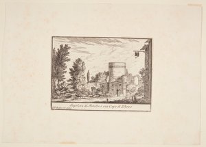イタリア語： Sepolcro di Metella o sia Capo di Bove 作： PhilothéeFrancoisDuflos