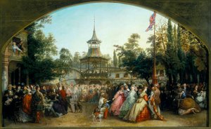 「クレモルネ庭園の踊り場」、1864年。
