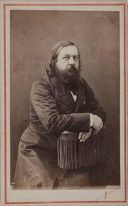 詩人テオフィル・ゴーティエの肖像 1811-1872, 1872. 作： Photo studio Nadar.