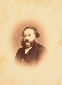 作曲家AlfredJaëll1832-1882、1866の肖像。