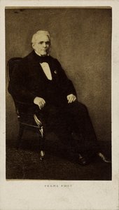 劇作家で台本作家のウジェーヌ・スクライブの肖像 1791～1861 年、1860～1861 年。 作： 写真スタジオPaulÉmilePesme。