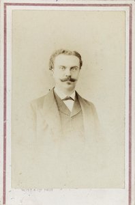 ガイ・ド・モーパッサンの肖像、c。 1880年。 作： Photo studio Witz and Cie.
