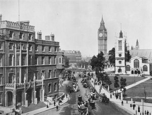 Broad Sanctuary、Westminster、c1910 1911 作： Photochrom Co Ltd of London