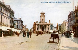 サウスストリート、ワージング、サセックス、c1900年代。 作： Photochrom Co Ltd of London