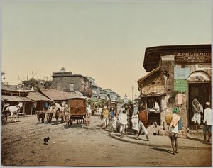 インド。 カルカッタ。 アッパー チットポア ロード (A)、Kurt Boeck 博士による写真 作： Photoglob Co. (Zurich, active c. 1890 1910)