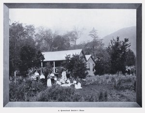 クイーンズランド州の入植者の家（モノクロ写真 作： Photographer Australian