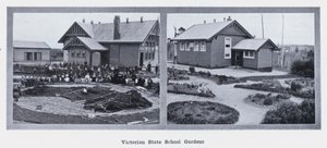 ビクトリア州立学校の庭園（モノクロ写真 作： Photographer Australian