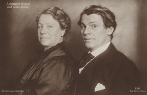 アレクサンダー・モイシの肖像（モノクロ写真） 作： 写真家オーストリア人