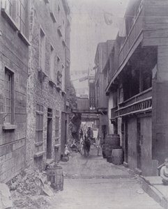 カナダケベック州リトル・シャンプラン通り（モノクロ写真 作： Photographer Canadian