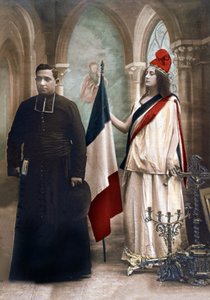 1905年の政教分離のアレゴリー、1907年のイラスト（カラー写真