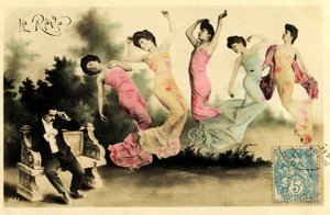20世紀初頭のポストカード、タイトルは「the dream」（写真 作： Photographer French
