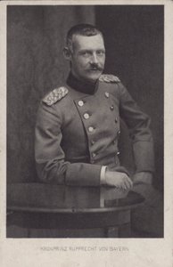 第一次世界大戦のドイツ軍司令官、バイエルン皇太子ルプレヒト氏（モノクロ写真 作： Photographer German