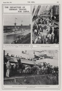 義和団の乱を鎮圧するために中国に向かうドイツ軍の出発（1900年8月）（モノクロ写真 作： Photographer German