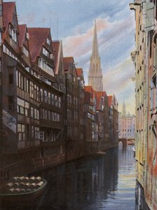 Hamburg：グロナインガー通り付近の船団（写真 作： Photographer German